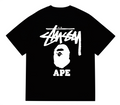 Bape X Stussy Black T