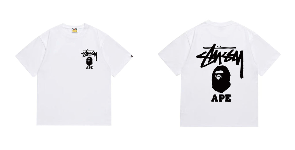 Bape X Stussy White T