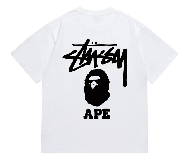 Bape X Stussy White T