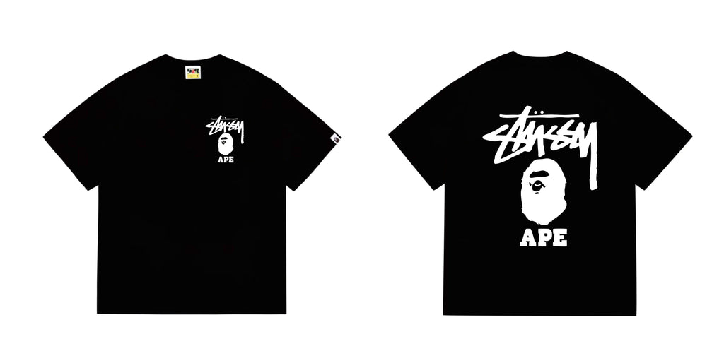 Bape X Stussy Black T